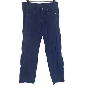 Kuhl  Hiking Cargo Outdoor Pants Navy Blue Straight Leg Medium Weight Sz 6 Reg